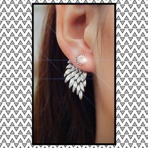 🌹NEW🌹Angel Wing Feather Rhinestone Stud Earrings